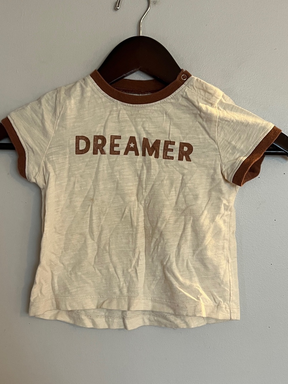 RYLEE + CRU Unisex Toddler Beige Dreamer Short Sleeve Tee Size 18-24 M